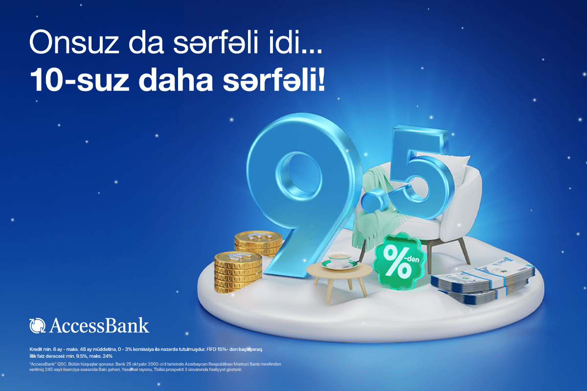 AccessBank nağd kredit üzrə faiz dərəcəsini endirdi!