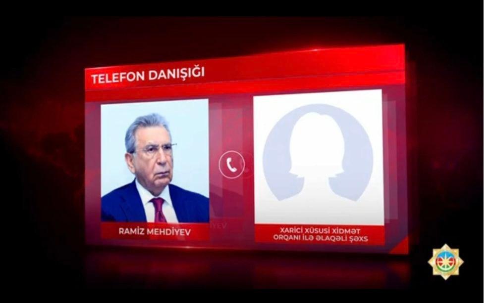 Ramiz Mehdiyevlə xarici kəşfiyyət orqanının əməkdaşı arasında telefon danışığının ANBAAN VİDEOSU