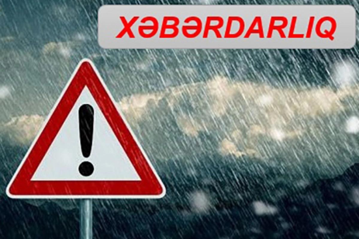 Hava ilə bağlı xəbərdarlıq