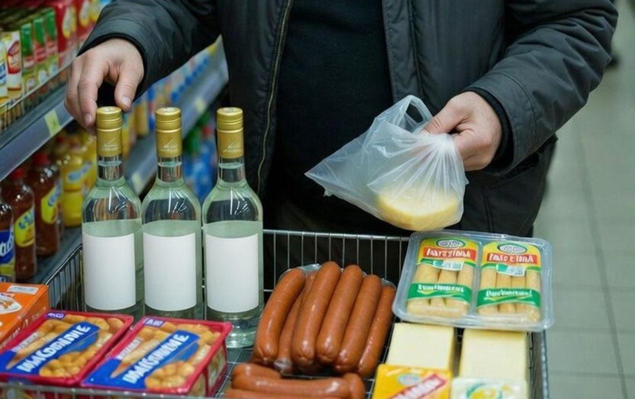 Marketdən araq, kolbasa oğurladı- "Yeyib-içmək istəyirdim" dedi