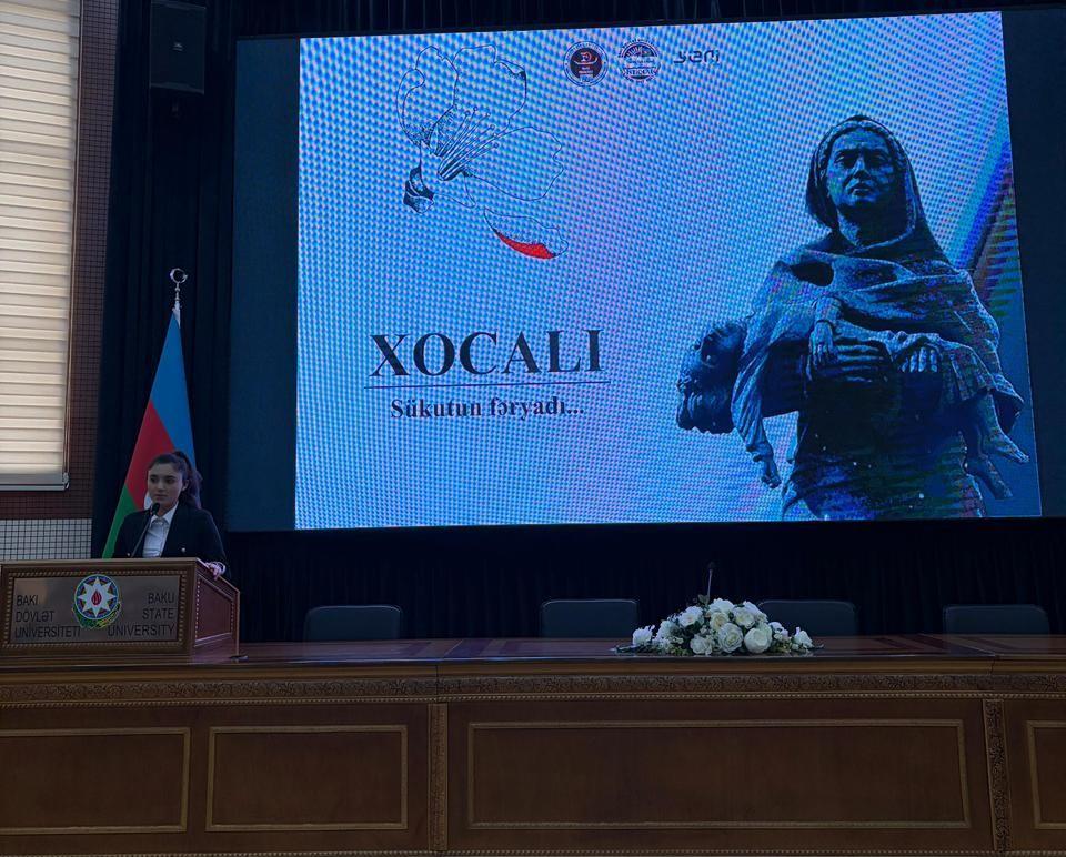 BDU-nun Tarix fakültəsində Xocalı soyqırımının qurbanları anılıb