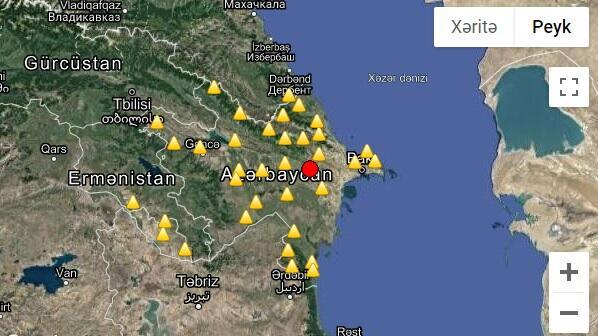 Azərbaycanda zəlzələ oldu