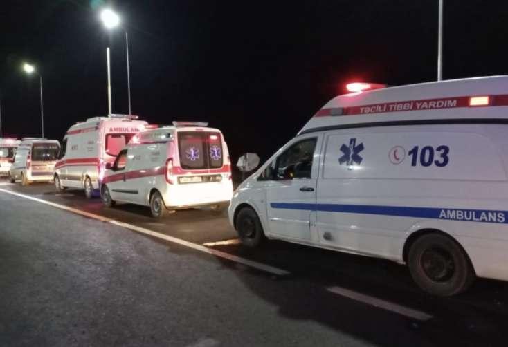 Gəncədə ağır qəza oldu - 11 yaralı var