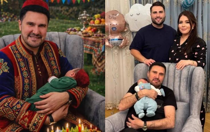 Nadir Qafarzadə yeni doğulan nəvəsi ilə -Foto