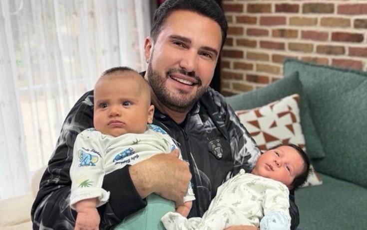 Nadir Qafarzadə nəvələri ilə -FOTO