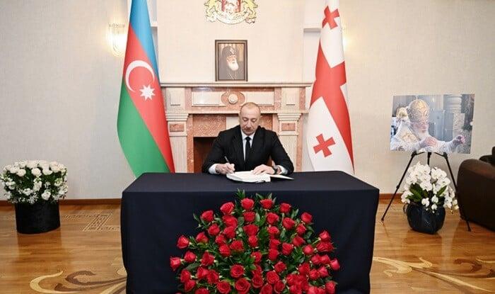 İlham Əliyev Gürcüstan səfirliyində: başsağlığı verdi