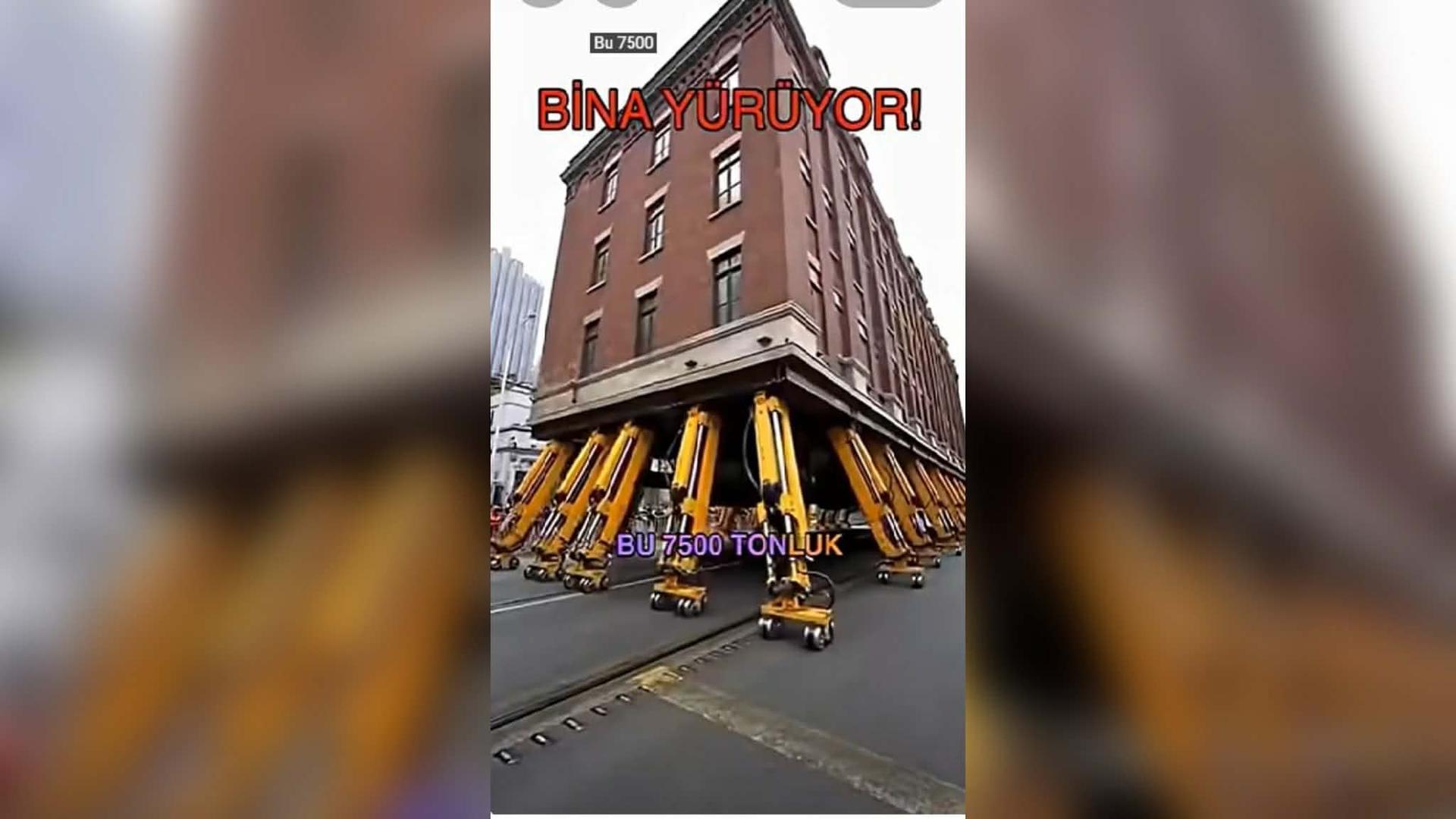 Şanxayda 7500 tonluq bina daşındı - VİDEO