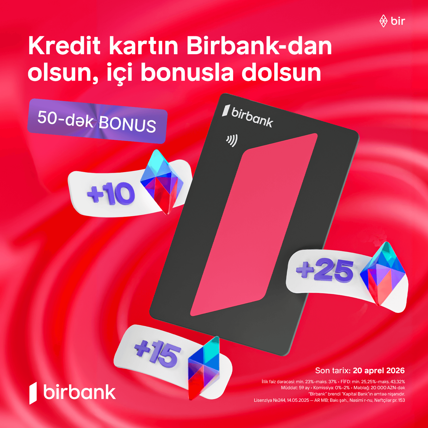 Birbank-ın "Qazandıran bahar" kampaniyası ilə əlavə bonuslar qazanın