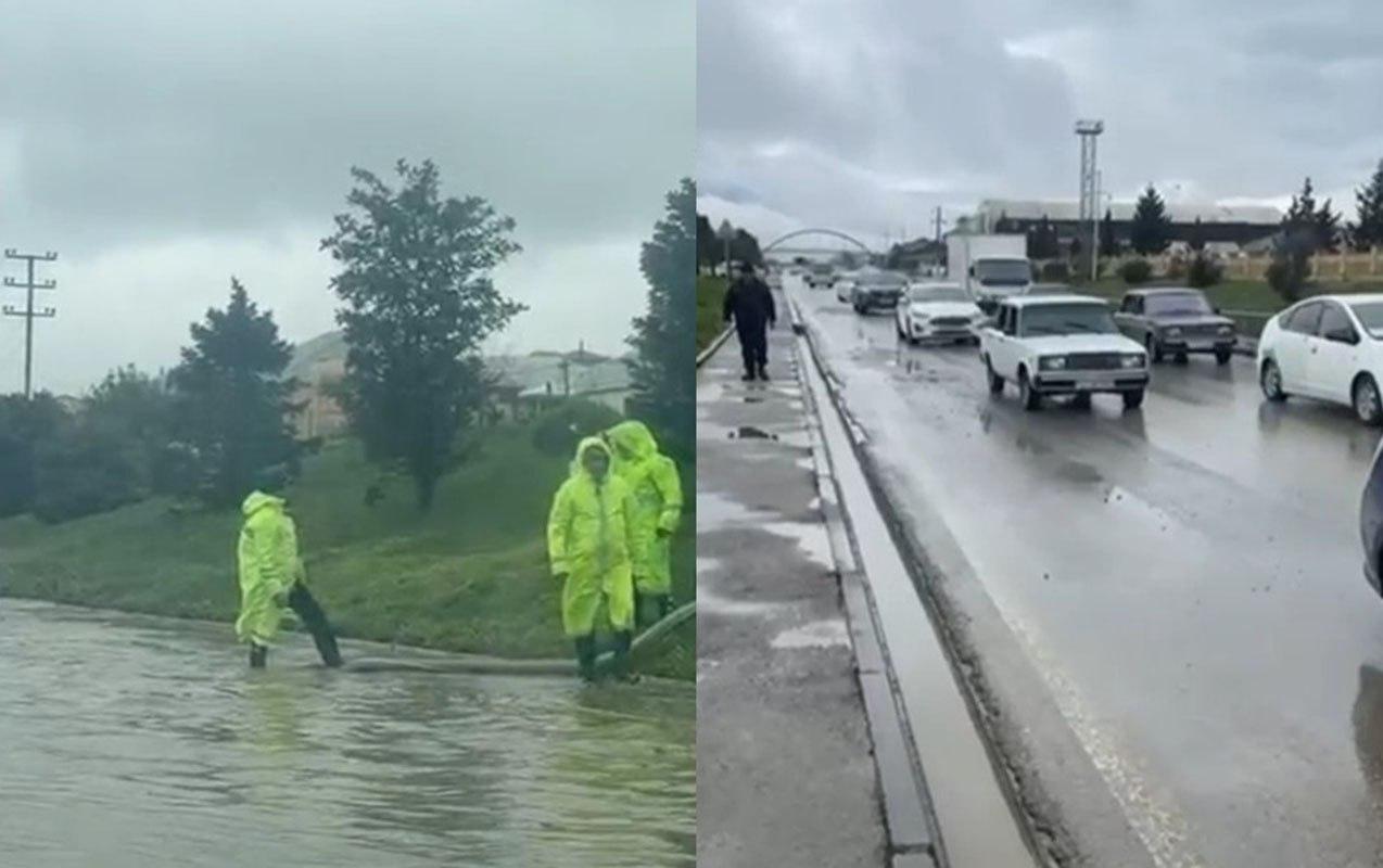Sulutəpə - Hökməli yolu təmizləndi, hərəkət bərpa olundu - VİDEO