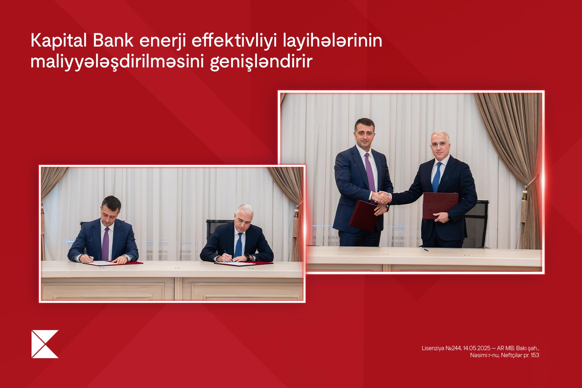 Kapital Bank enerji effektivliyi layihələrinin maliyyələşdirilməsini genişləndirir