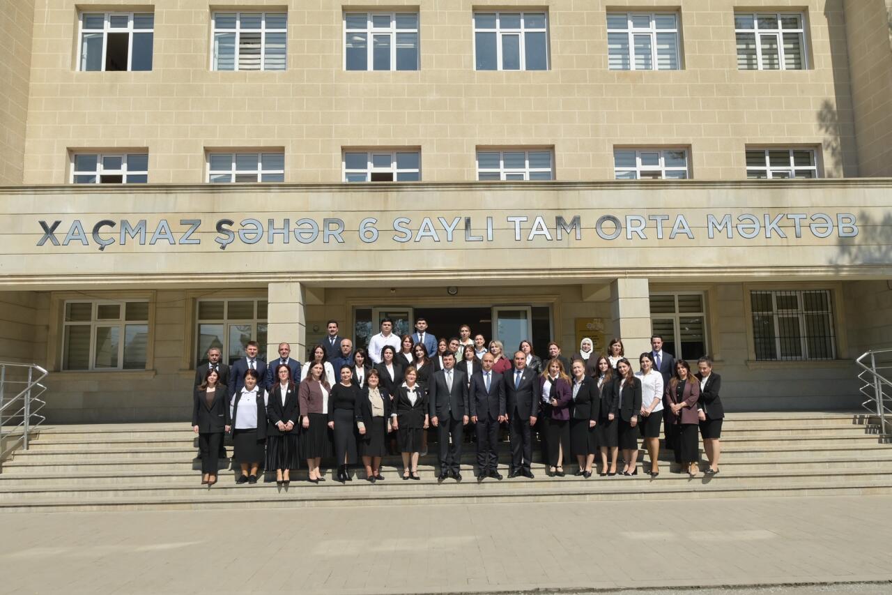 Emin Əmrullayev Xaçmazda tədris prosesi ilə tanış olub - FOTO