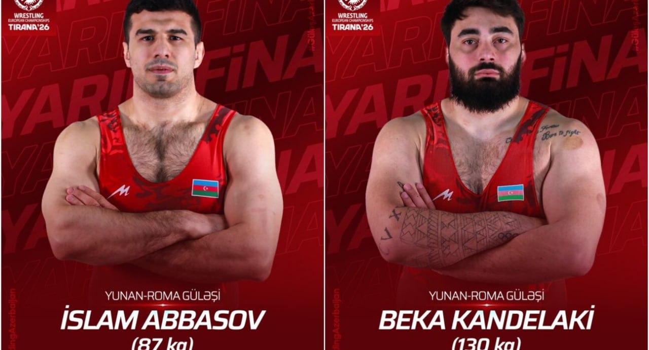 İki güləşçimiz Avropa çempionatının YARIMFİNALINDA