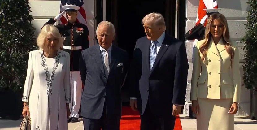 Çarlzla görüşdə Tramp kral protokolunu pozdu