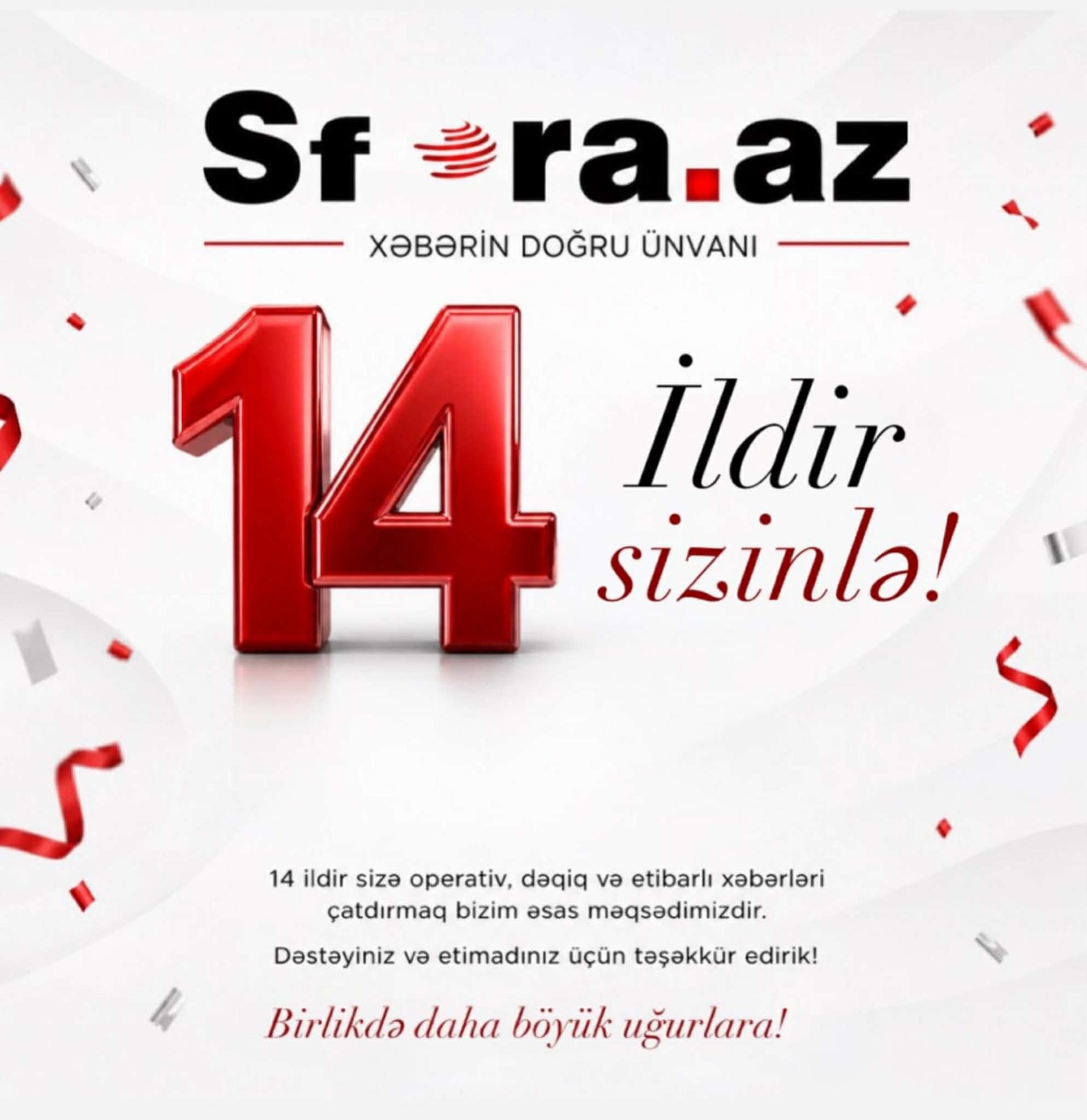 Sfera.az-ın 14 yaşı tamam olur