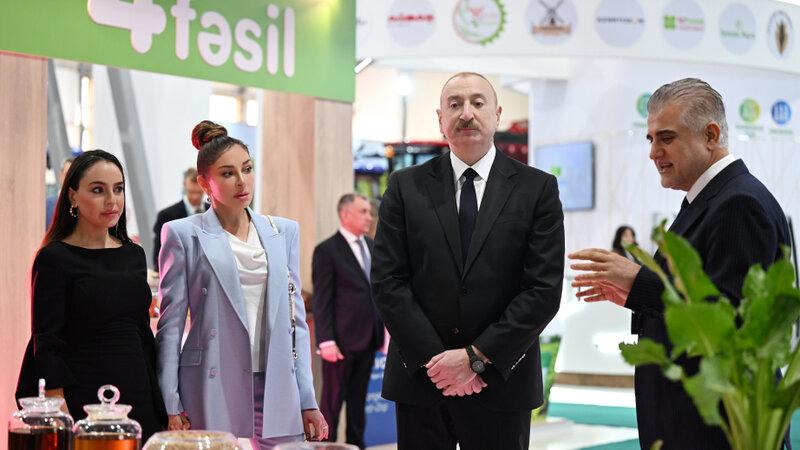 İlham Əliyev 19-cu "Caspian Agro Week" və 31-ci "InterFood Azerbaijan" sərgiləri ilə tanış olub