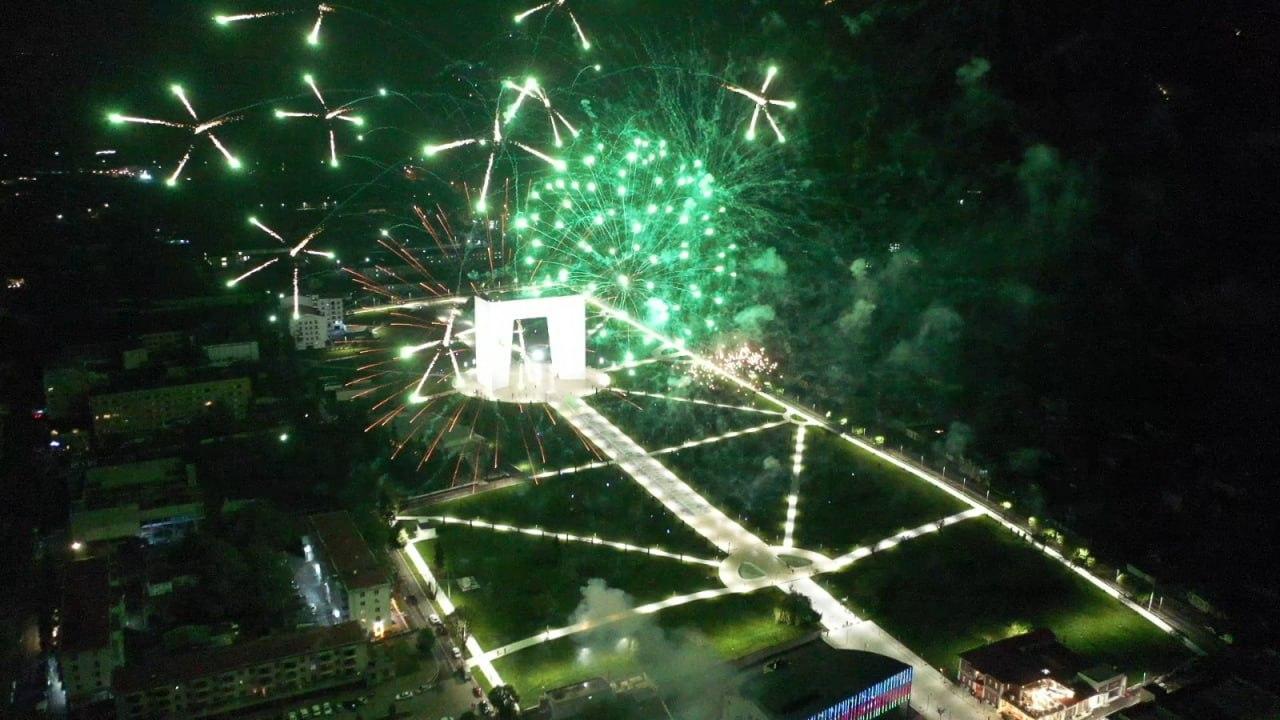 Xankəndidə atəşfəşanlıq oldu - FOTO - VİDEO