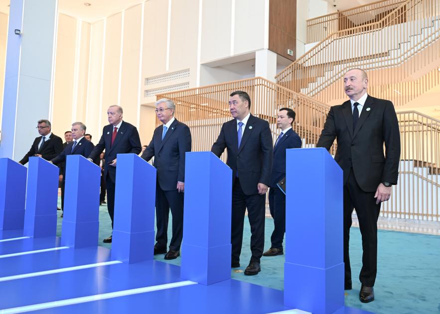 Liderlər Türk Sivilizasiyası Mərkəzinin onlayn təməlqoyma mərasimində - FOTO