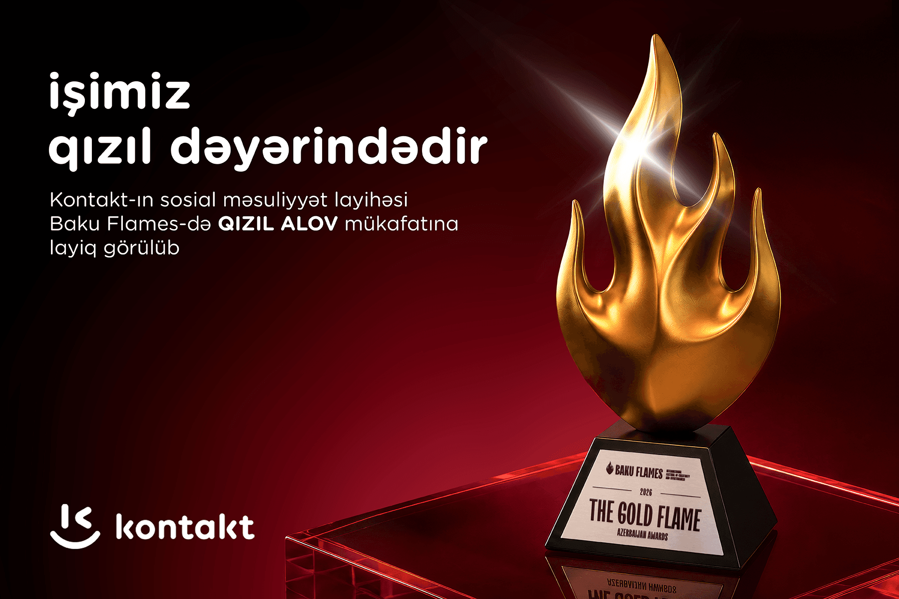 "Kontakt"ın sosial layihəsi "Qızıl Alov" mükafatı qazandı