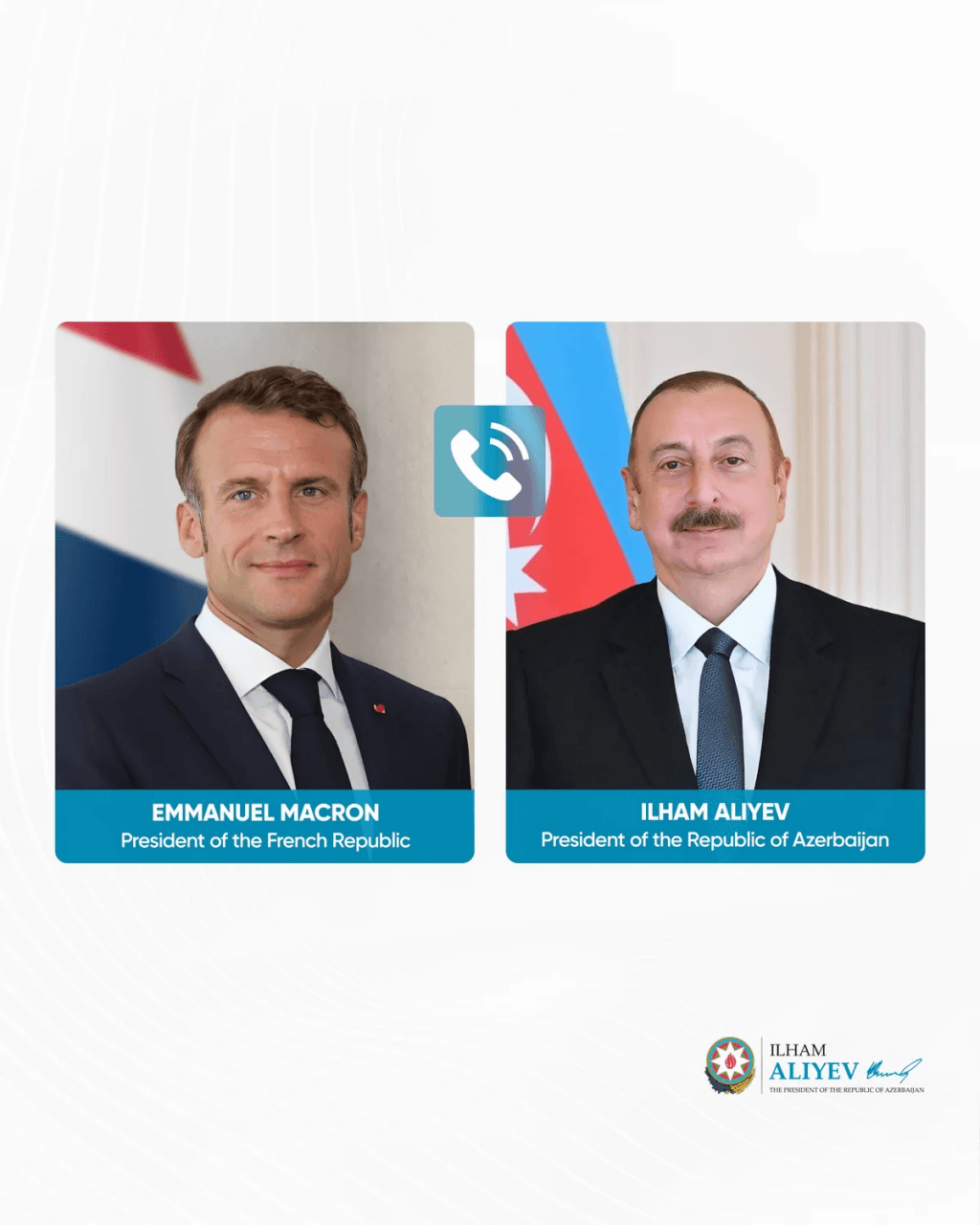 Emmanuel Makron İlham Əliyevə zəng vurub