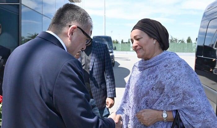 Əminə Məhəmməd Azərbaycana gəldi