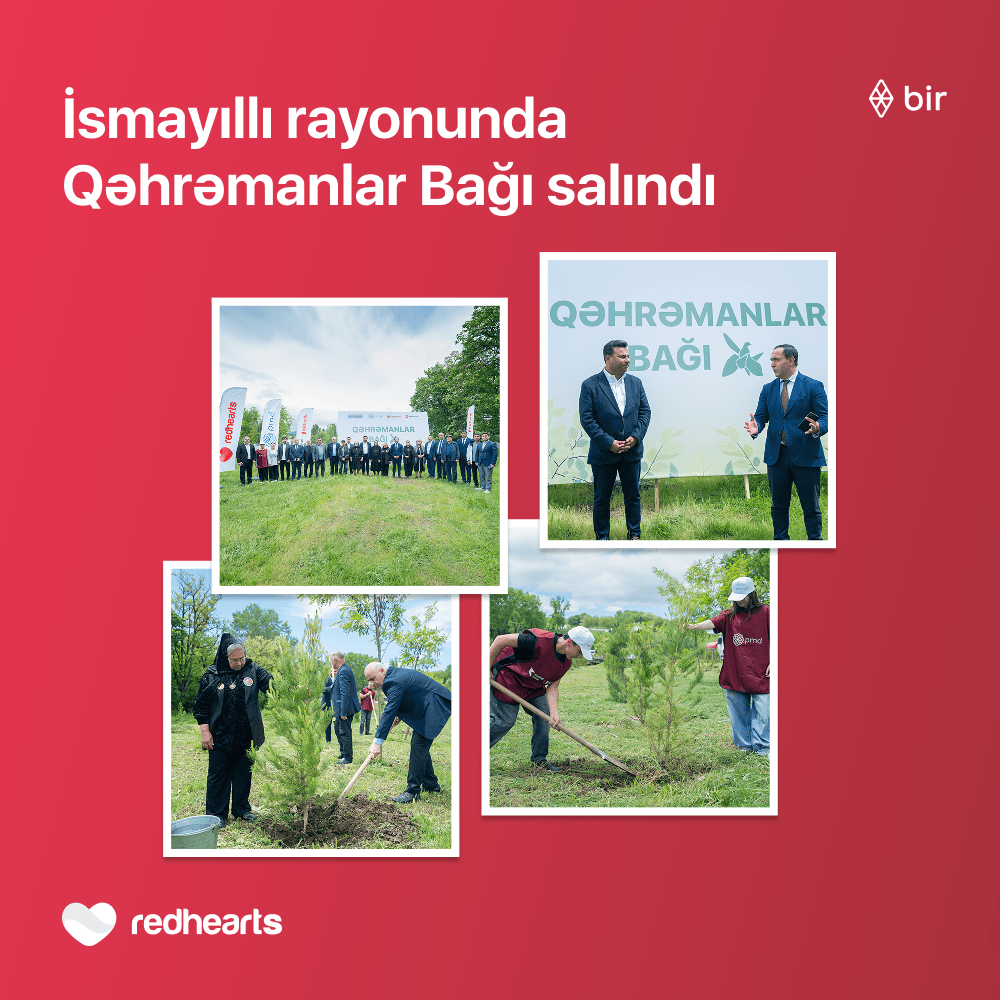 İsmayıllıda 189 şəhidin xatirəsinə "Qəhrəmanlar Bağı" salındı