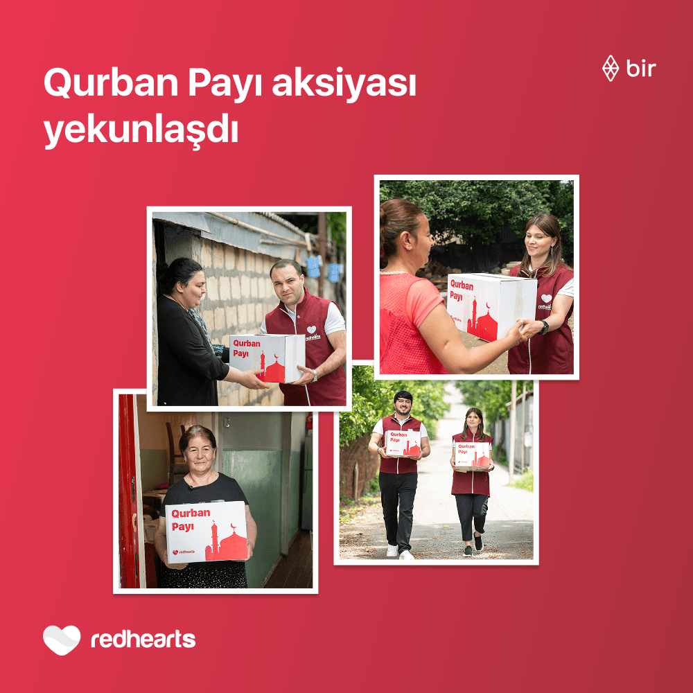Qırmızı Ürəklər Fondunun "Qurban payı" aksiyası çərçivəsində 400 ailəyə yardım edildi