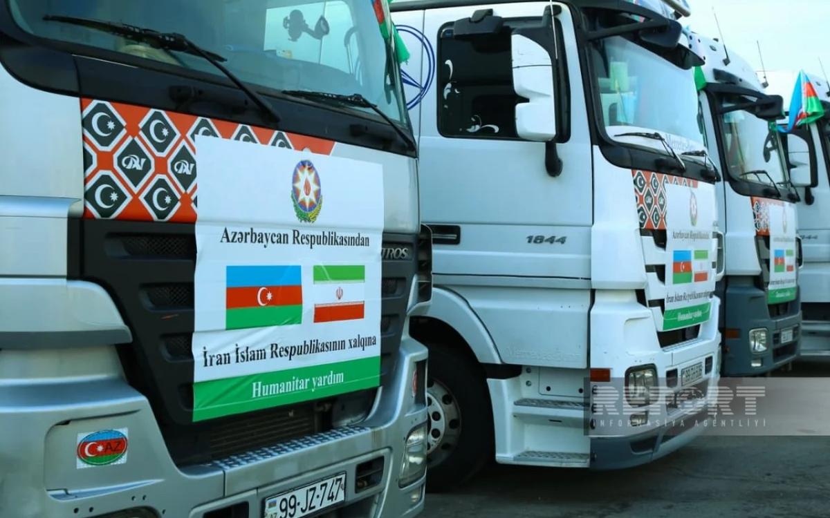 Azərbaycan İrana 200 tonluq humanitar yardım göndərir Azərbaycan İrana 200 tonluq humanitar yardım göndərir