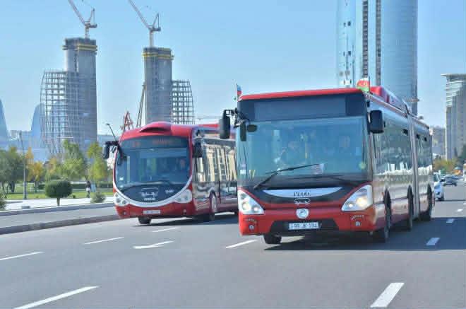 Bakıda bu avtobusların hərəkət istiqaməti dəyişdirildi