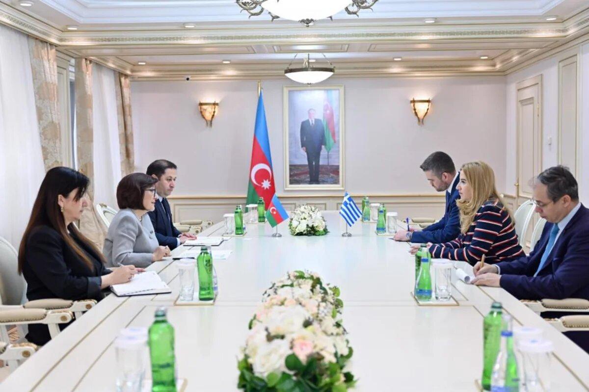 Sahibə Qafarova Yunanıstan səfiri ilə görüşdü Sahibə Qafarova Yunanıstan səfiri ilə görüşdü
