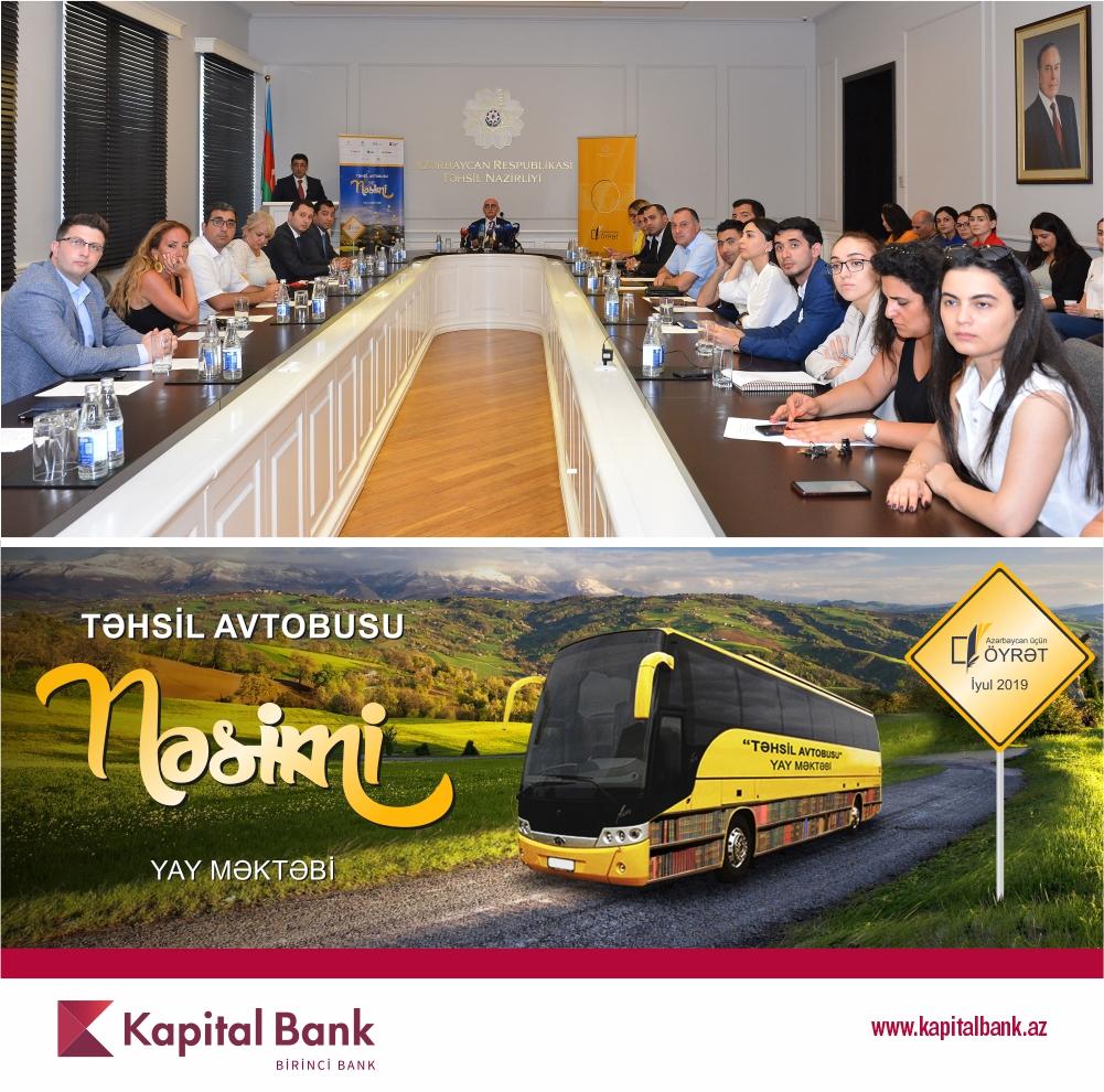 Kapital Bank ənənəvi “Təhsil avtobusu” layihəsinin rəsmi tərəfdaşıdır Kapital Bank ənənəvi “Təhsil avtobusu” layihəsinin rəsmi tərəfdaşıdır