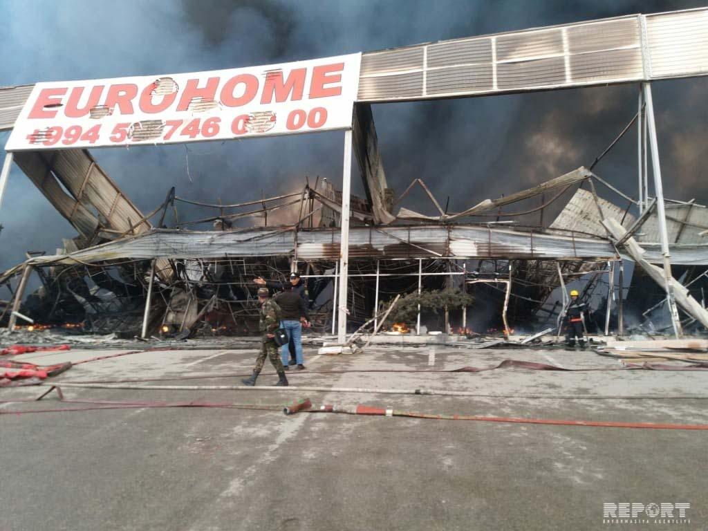 “EuroHome”da baş verən yanğın tam məhdudlaşdırılıb - VİDEO “EuroHome”da baş verən yanğın tam məhdudlaşdırılıb - VİDEO