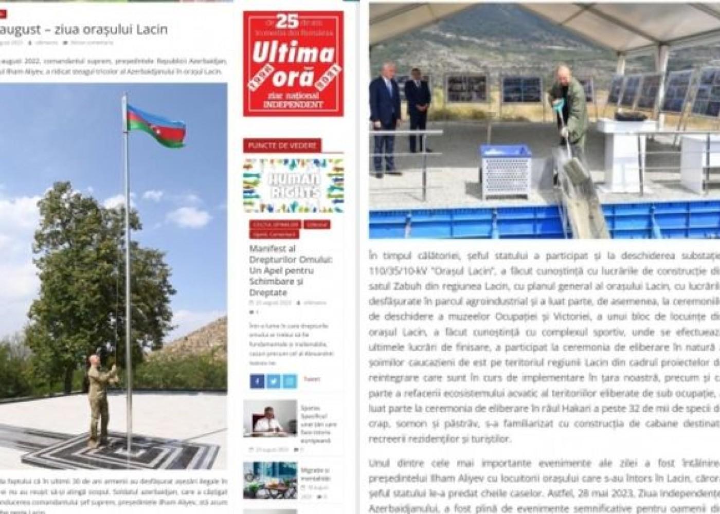 Rumıniya qəzetində Laçın şəhəri haqqında geniş məqalə dərc olunub