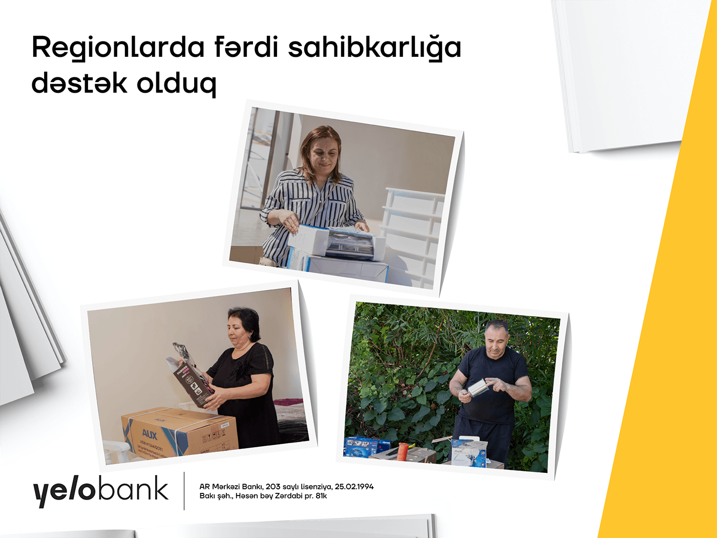 Yelo Bank-dan \"Özünüməşğulluq\" proqramına növbəti dəstək