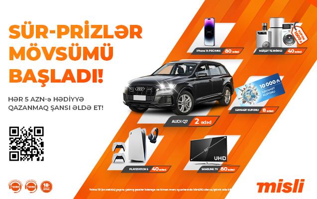 2 \"Audi Q7\" avtomobili və yüzlərlə möhtəşəm hədiyyələr sizi gözləyir!