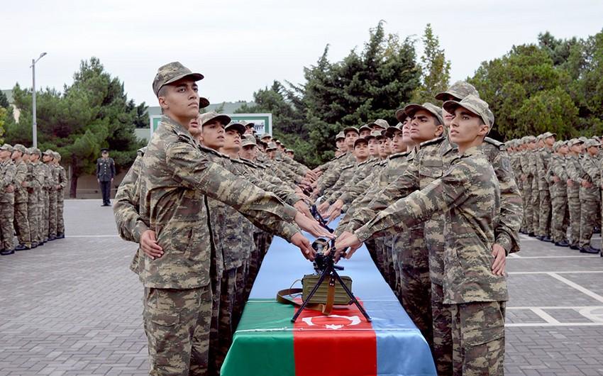 Hərbi liseydə andiçmə mərasimi keçirildi - FOTO