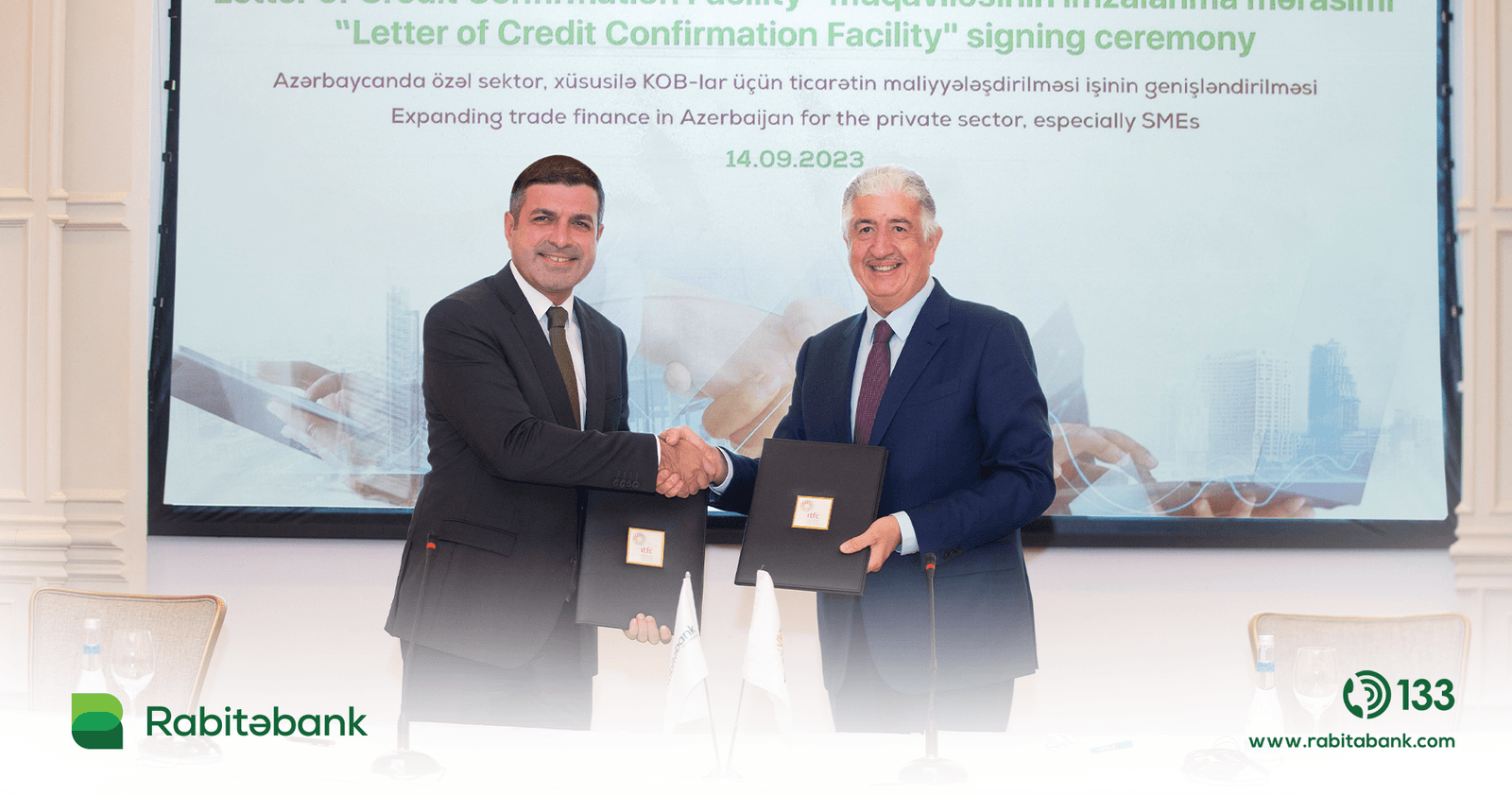 Rabitəbank və İTFC arasında 10 milyon dollar məbləğində müqavilə imzalandı - FOTO