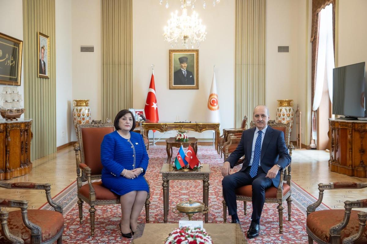 TBMM sədrinin Sahibə Qafarova ilə görüşü olub - FOTO