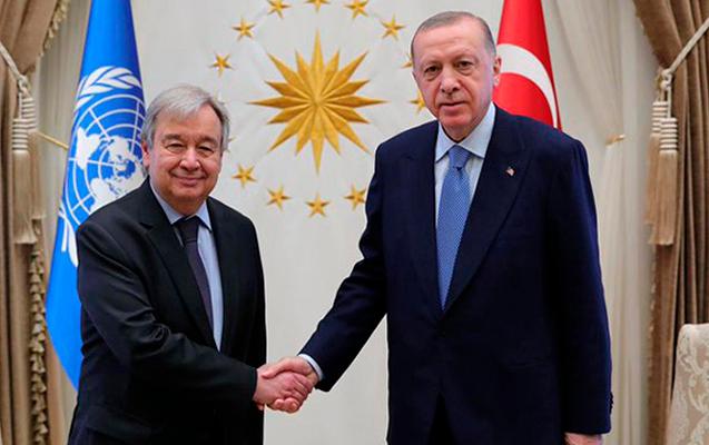Ərdoğan Quterreşlə Qəzzanı müzakirə etdi