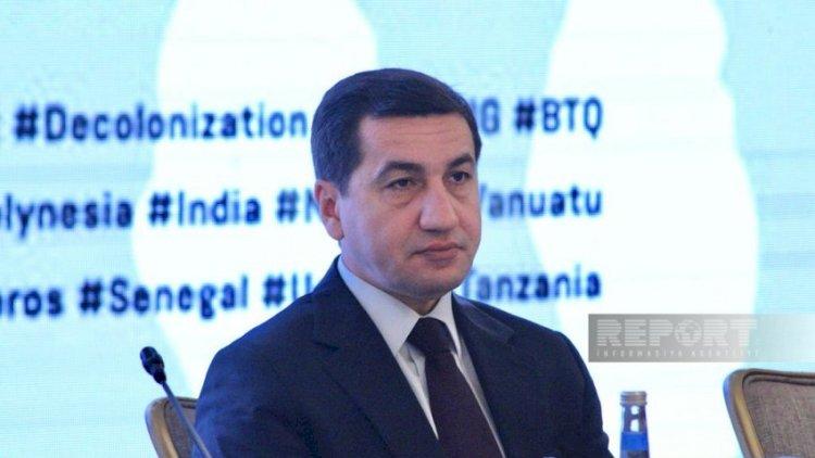 Hikmət Hacıyev Dubayda sərgilənən Azərbaycan pavilyonu barədə paylaşım etdi