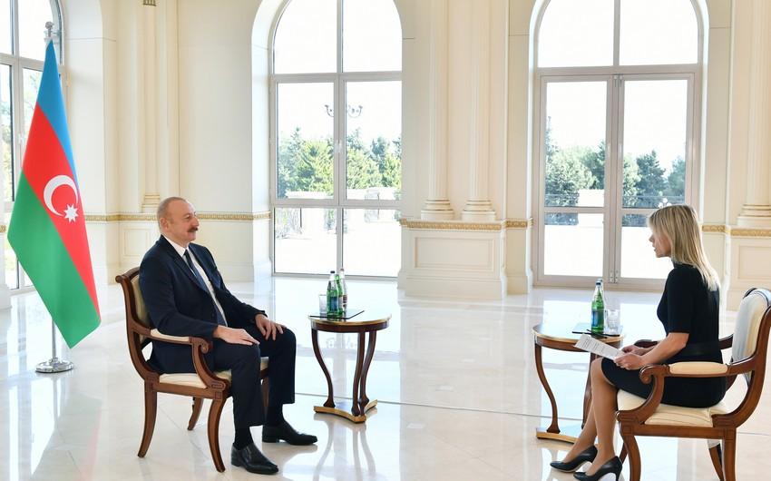Prezident “Euronews”a müsahibə verib - YENİLƏNDİ + FOTO