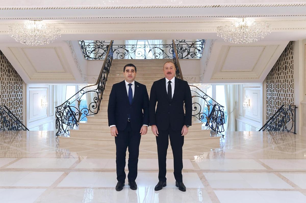 Prezident Gürcüstan parlamenti sədrini qəbul etdi - FOTO