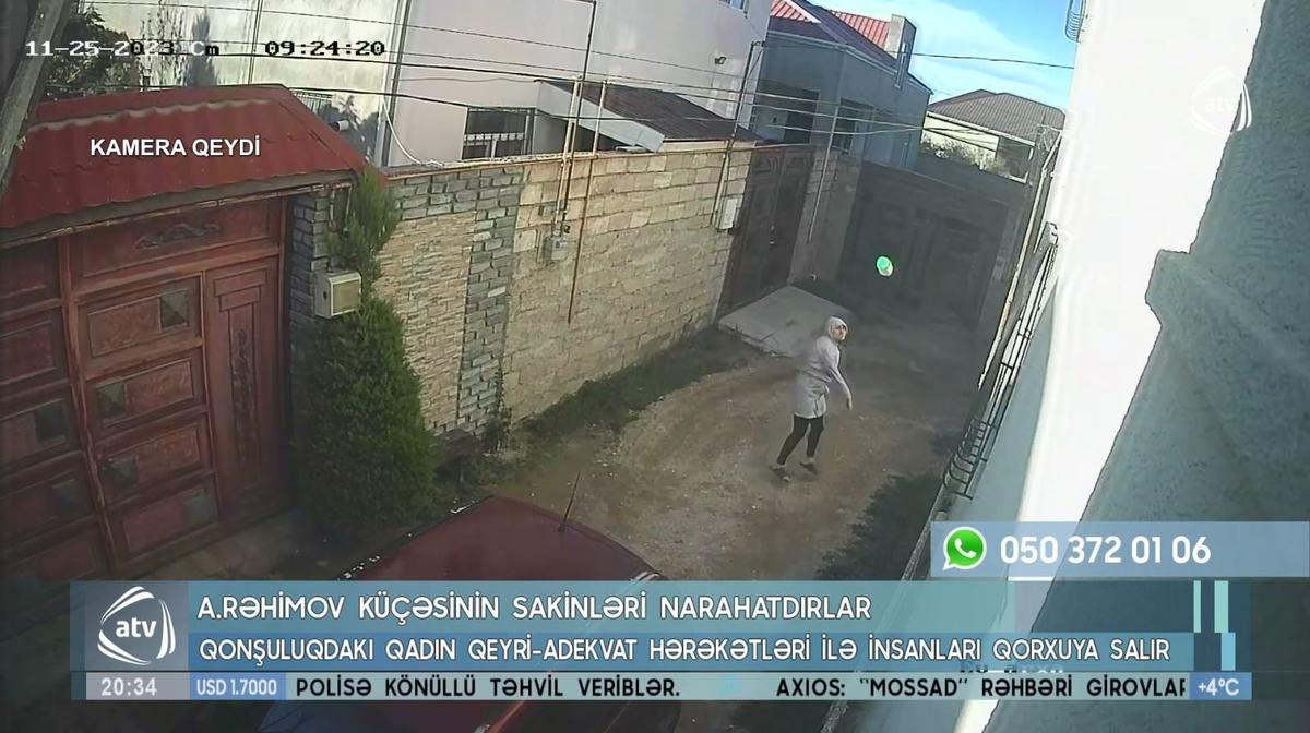 Xoşagəlməz hərəkətləri ilə insanları qorxuya salan QADIN – VİDEO