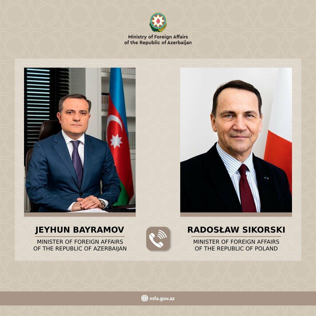 Bayramov Polşa XİN rəhbəri ilə telefonla danışdı