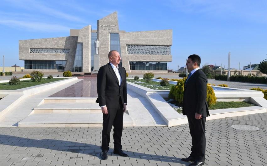 Prezident Neftçalaya səfər etdi