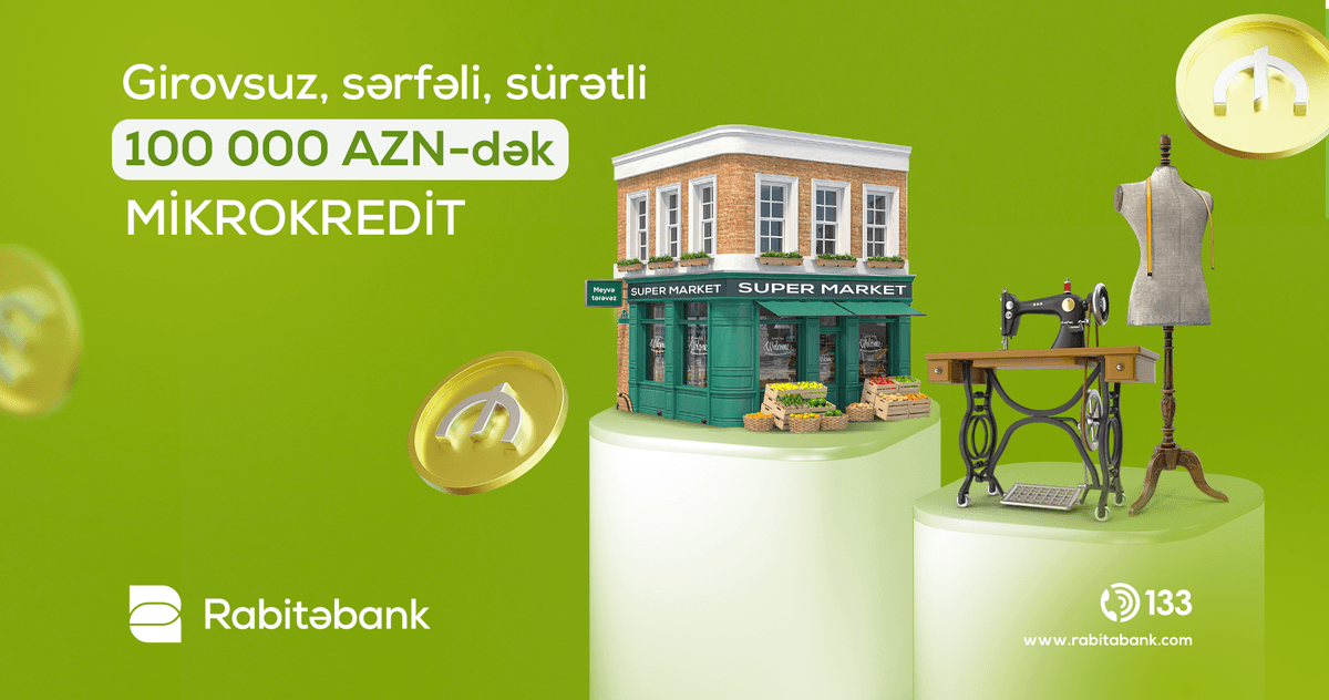 Biznesinizi Rabitəbankın mikrokreditləri ilə böyüdün!