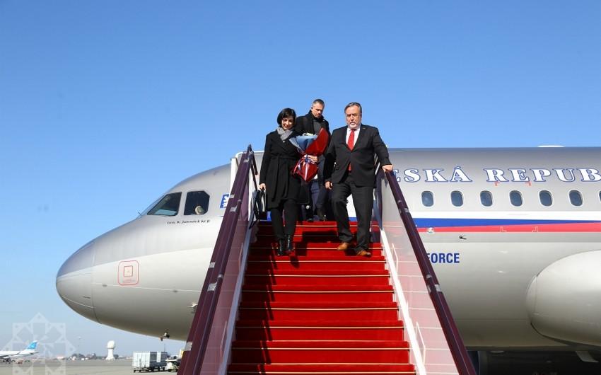 Çexiya parlamentinin sədri Azərbaycana gəldi - FOTO