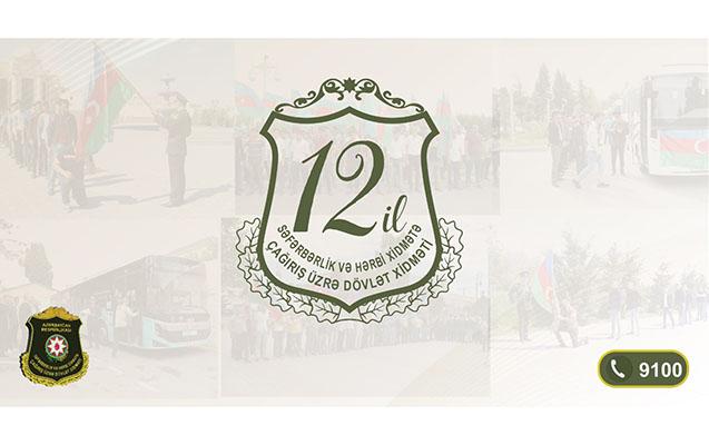Səfərbərlik və Hərbi Xidmətə Çağırış üzrə Dövlət Xidmətinin yaradılmasından 12 il keçir Səfərbərlik və Hərbi Xidmətə Çağırış üzrə Dövlət Xidmətinin yaradılmasından 12 il keçir