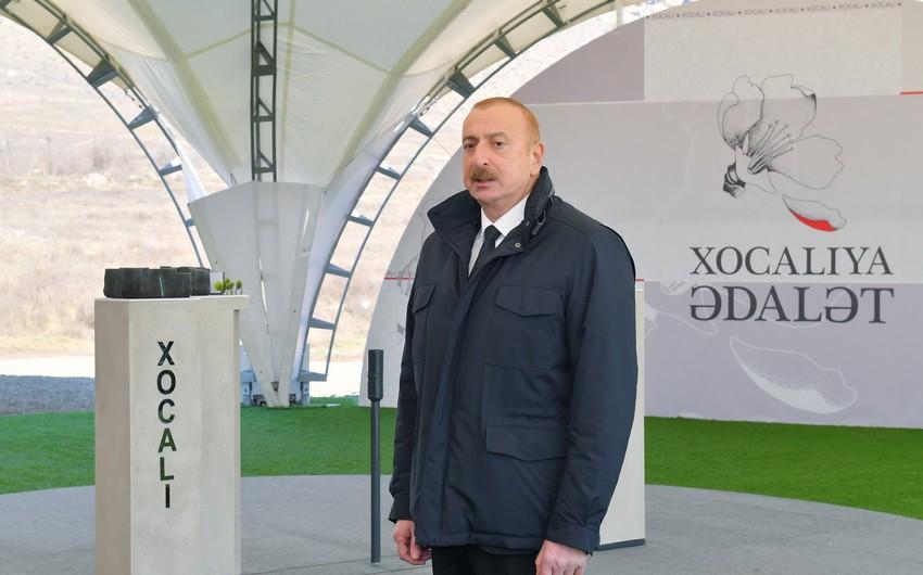 Prezident: \"Əfsuslar olsun ki, “Xocalıya ədalət!” çağırışımız cavabsız qaldı\"