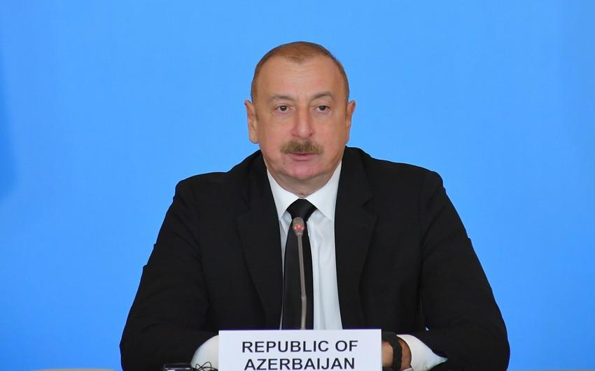 Azərbaycan Prezidenti: \"Gələn il “Azəri-Çıraq-Günəşli”də təbii qaz hasilatı başlayacaq\"
