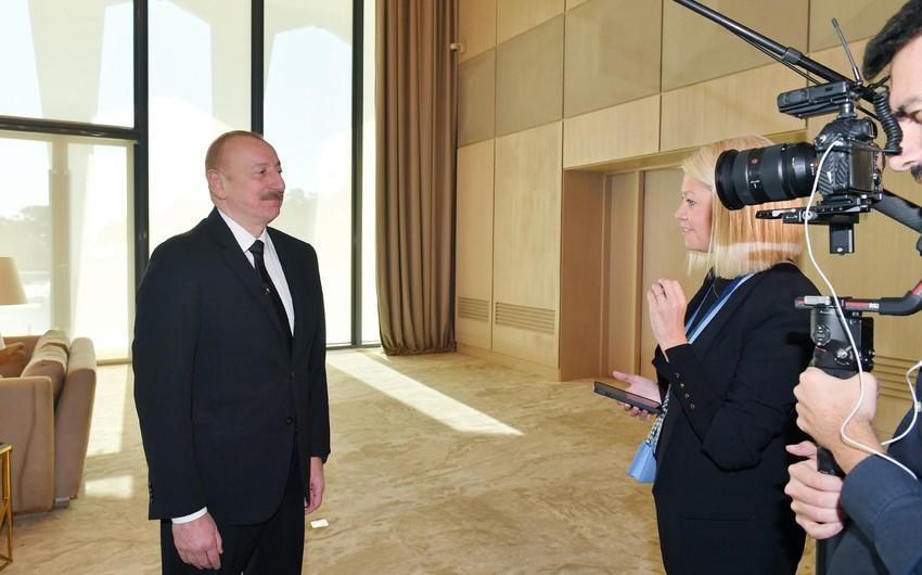 İlham Əliyev “Euronews” televiziyasına MÜSAHİBƏ VERDİ - FOTO